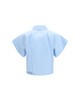 Jacob Cohen Cropped Short Sleeve Shirt - Light Blue