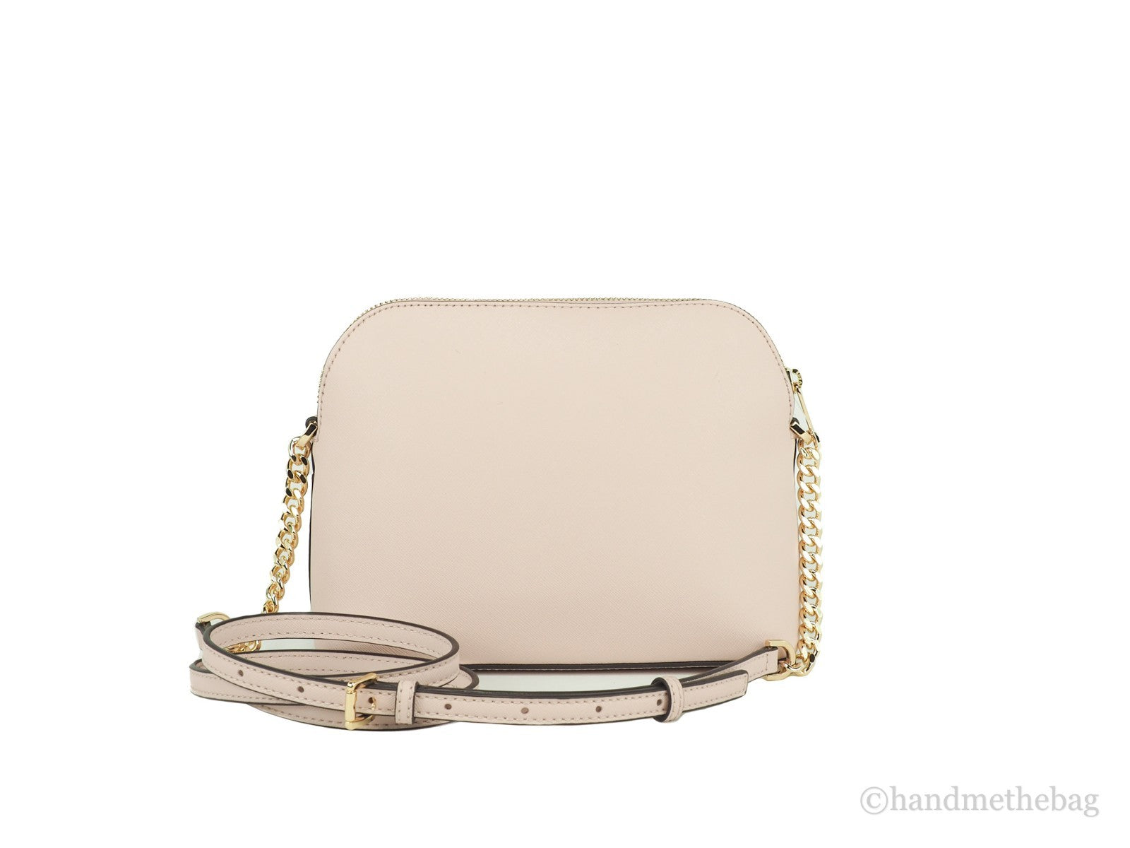 Michael Kors Jet Set Travel Dome Leather Crossbody Bag - Beige