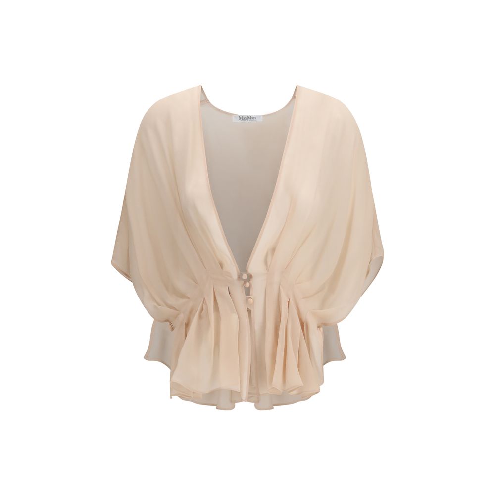 Max Mara Silk Blouse - Light Peach