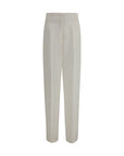 Max Mara Linen Tapered Pants - White
