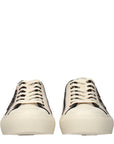 Jimmy Choo Logo Fenix Leather Low Top Sneakers - Beige