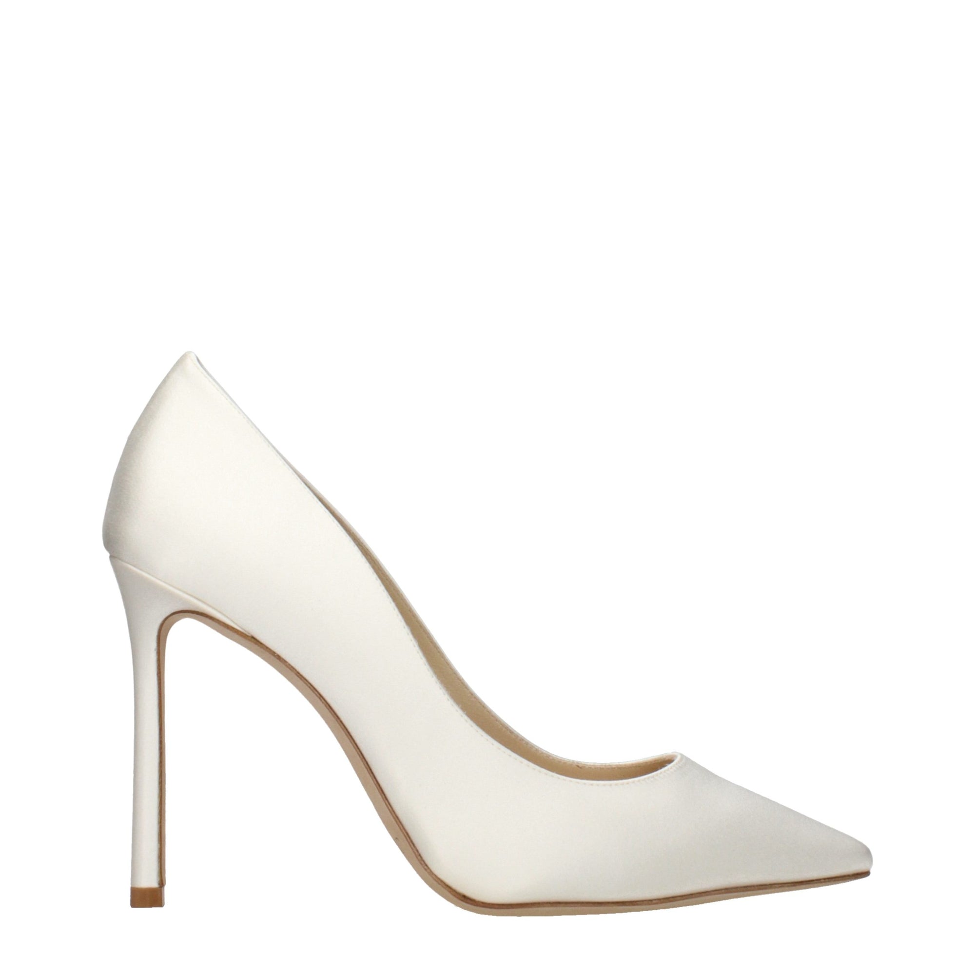 Jimmy Choo Satin High Heel Pumps - Ivory