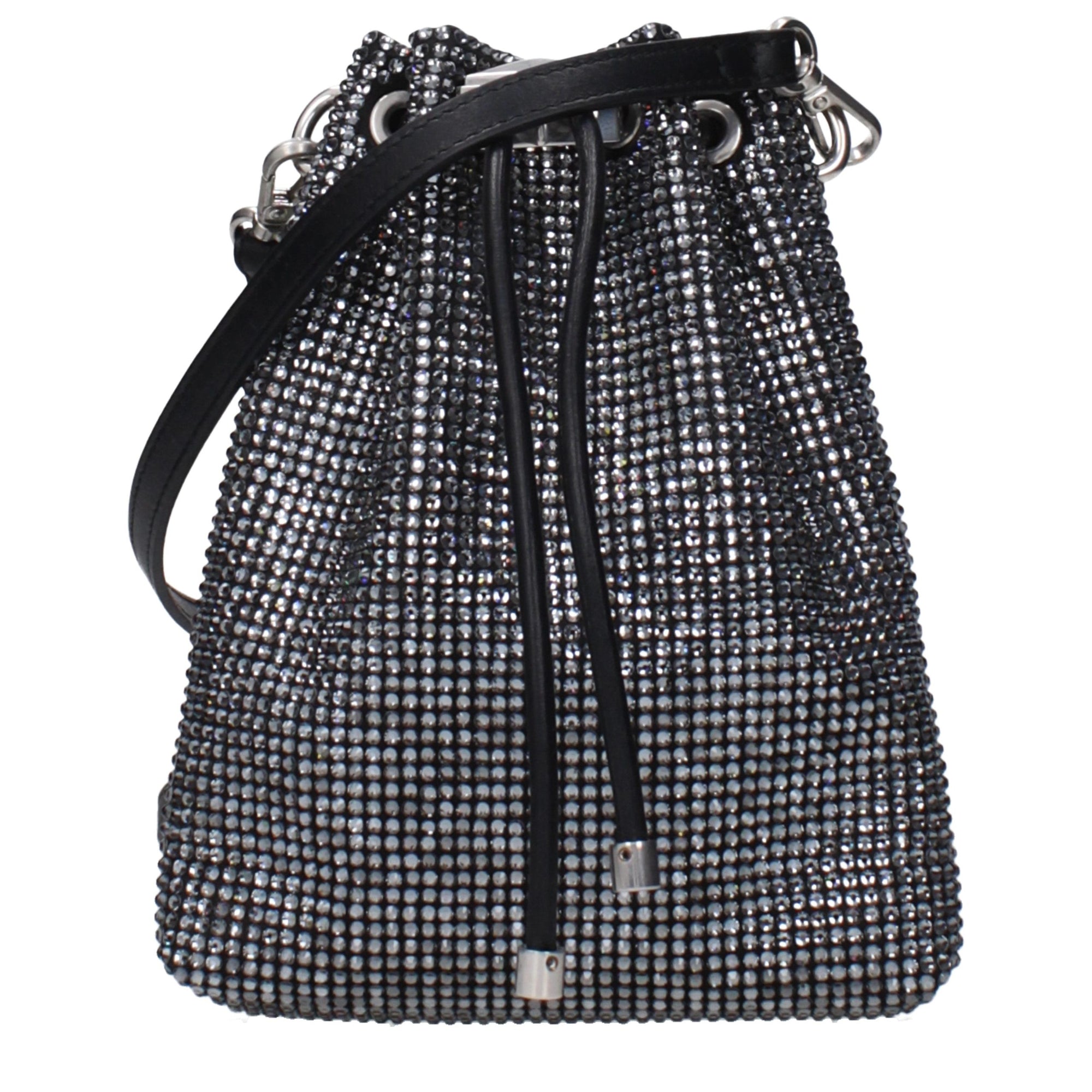 Jimmy Choo Bon Bon Embellished Satin Crossbody Bucket Bag - Bag