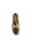 Miu Miu Suede Leather Boat Shoes - Brown