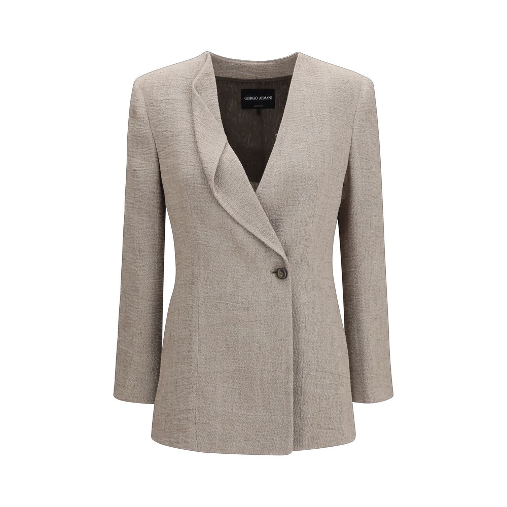 Giorgio Armani Linen Blazer - Taupe