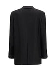 Lardini Longline Linen Blazer - Black