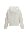 Palm Angels Neck Logo Hoodie - White