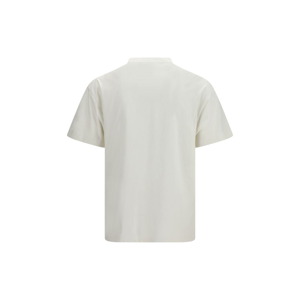Palm Angels Neck Logo T-Shirt - Porcelain White