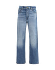 7FOR Light Wash Straight-Leg Jeans