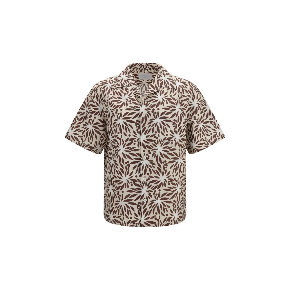 Prada Cotton Floral & Nature Shirt - Brown