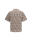 Prada Cotton Floral & Nature Bowling Shirt - Brown