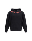 Palm Angels Neck Logo Hoodie - Black