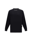 Palm Angels Neck Logo Long Sleeve Top - Black