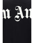 Palm Angels Neck Logo Long Sleeve Top - Black