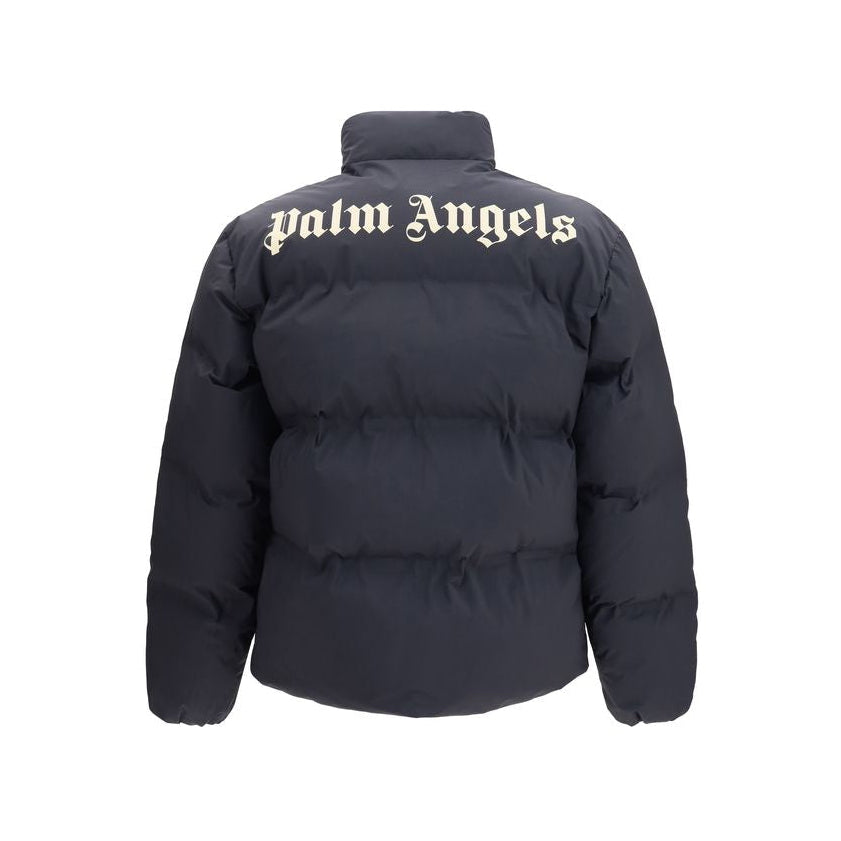Palm Angels Logo Track Puffer Down Jacket - Black