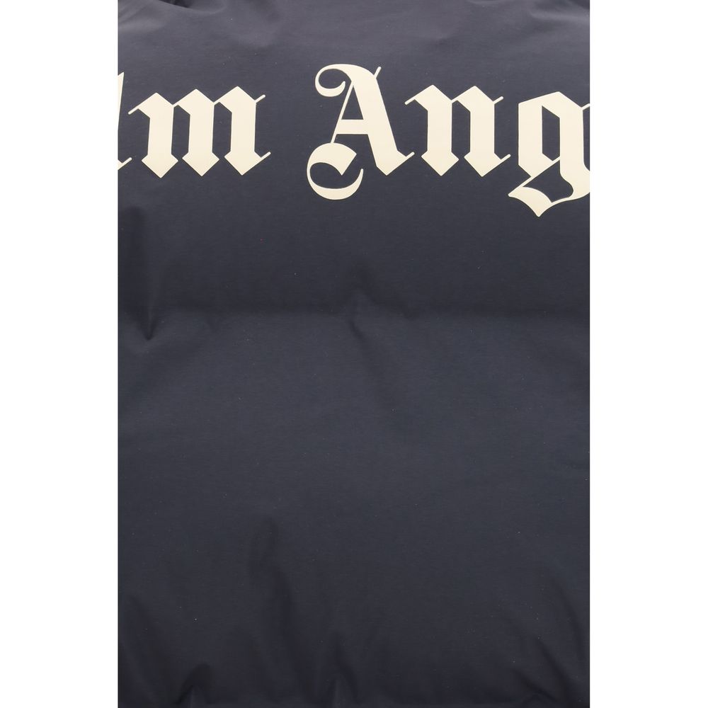 Palm Angels Logo Track Puffer Down Jacket - Black