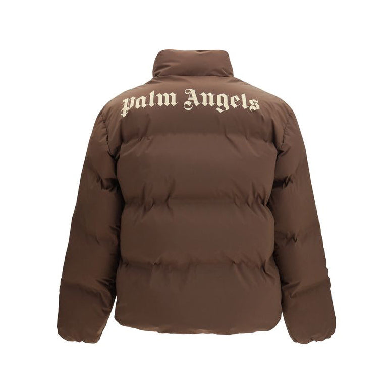 Palm Angels Logo Track Down Jacket - Mocha