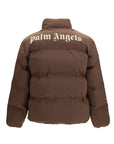 Palm Angels Logo Track Down Jacket - Mocha
