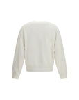 Palm Angels Neck Logo Sweatshirt - Porcelain White