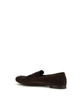 Prada Brown Suede Leather Loafers - Dark Chocolate