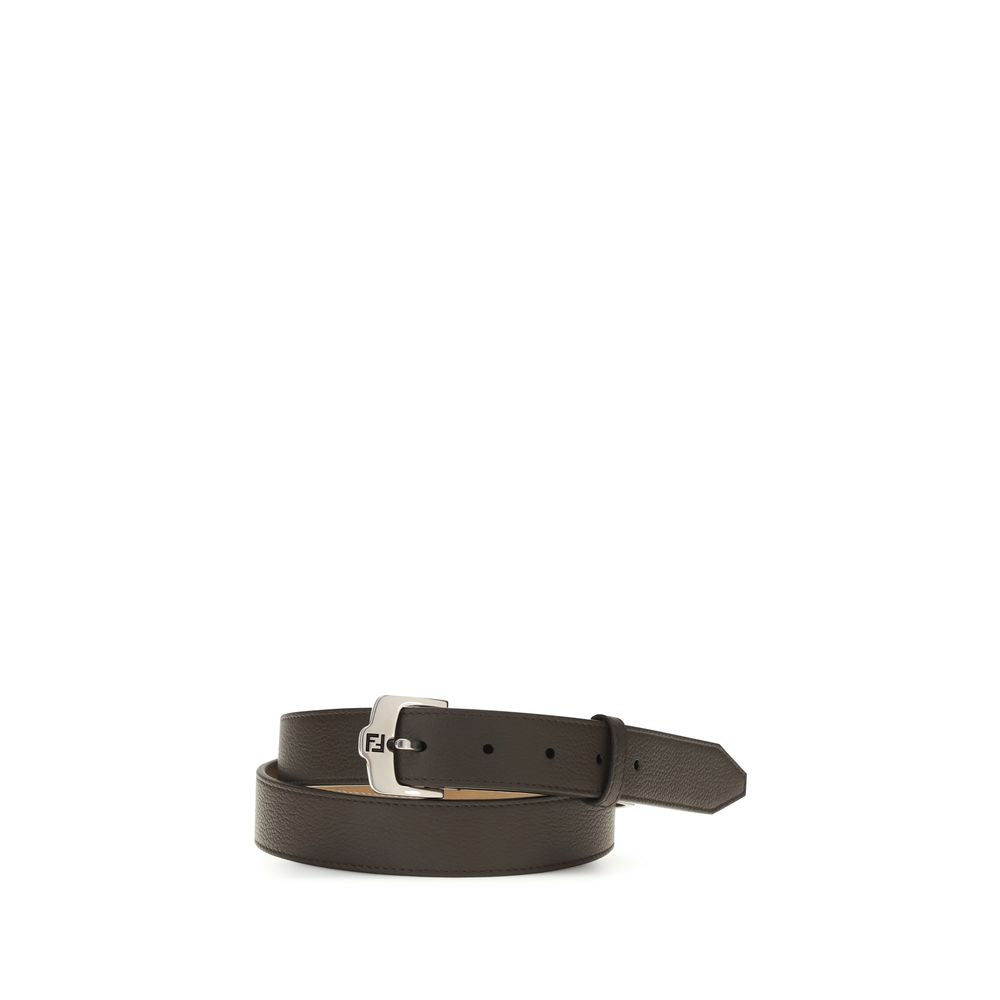Fendi FF Leather Belt - Brown