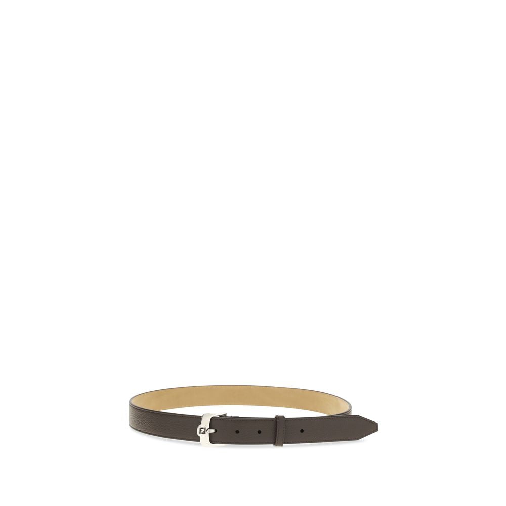Fendi FF Leather Belt - Brown