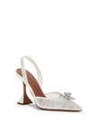 Amina Muaddi Rosie Slingback Heels - White