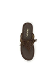 Prada Woven Leather Thong Sandals - Brown