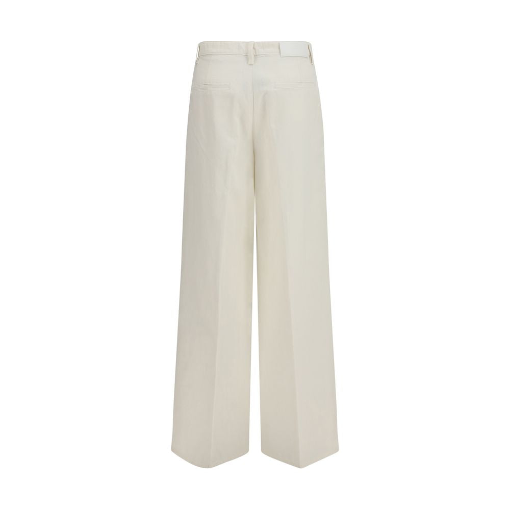 7FOR Baggy Wide Leg Jeans - White
