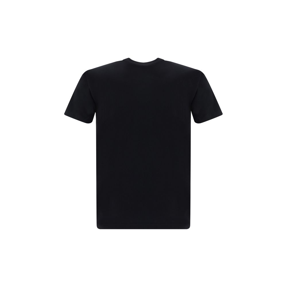 Comme Des Garçons Play Logo Cotton T-Shirt - Black