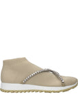 Jimmy Choo Embellised Torri Knit Sneakers - Beige 