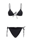 Kristina Ti Floral Broderie Anglaise Two-Piece Bikini Swimsuit Set - Black 