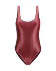 Kristina Ti Open Back One-Piece Swimsuit - Bordeaux