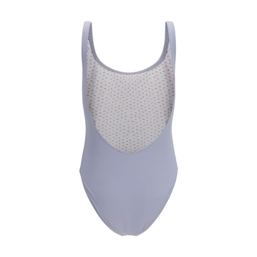 Kristina Ti Open Back One-Piece Swimsuit - Gray/Grey