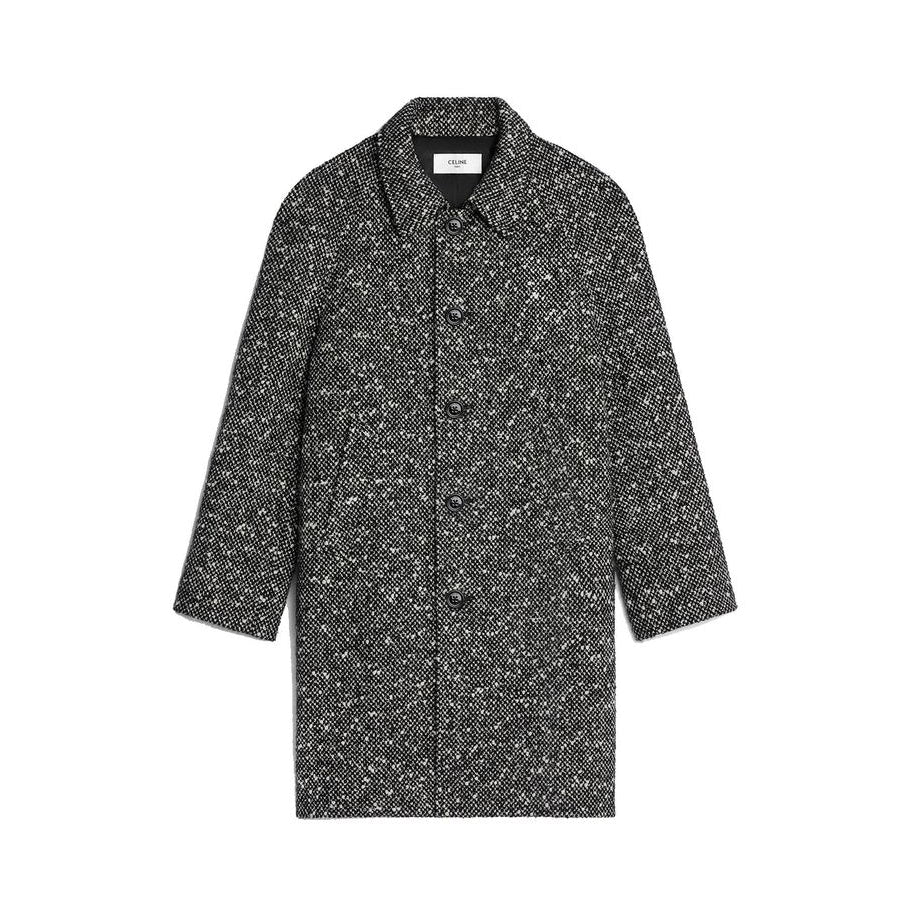 Celine Single-Breasted Wool-Mohair Coat - Gray/Grey