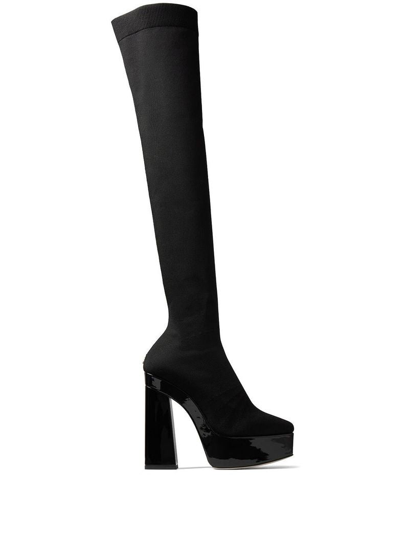 Jimmy Choo Over-The-Knee Platform Boots - Black