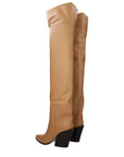 Jimmy Choo Mace Leather Over-The-Knee Boots - Caramel