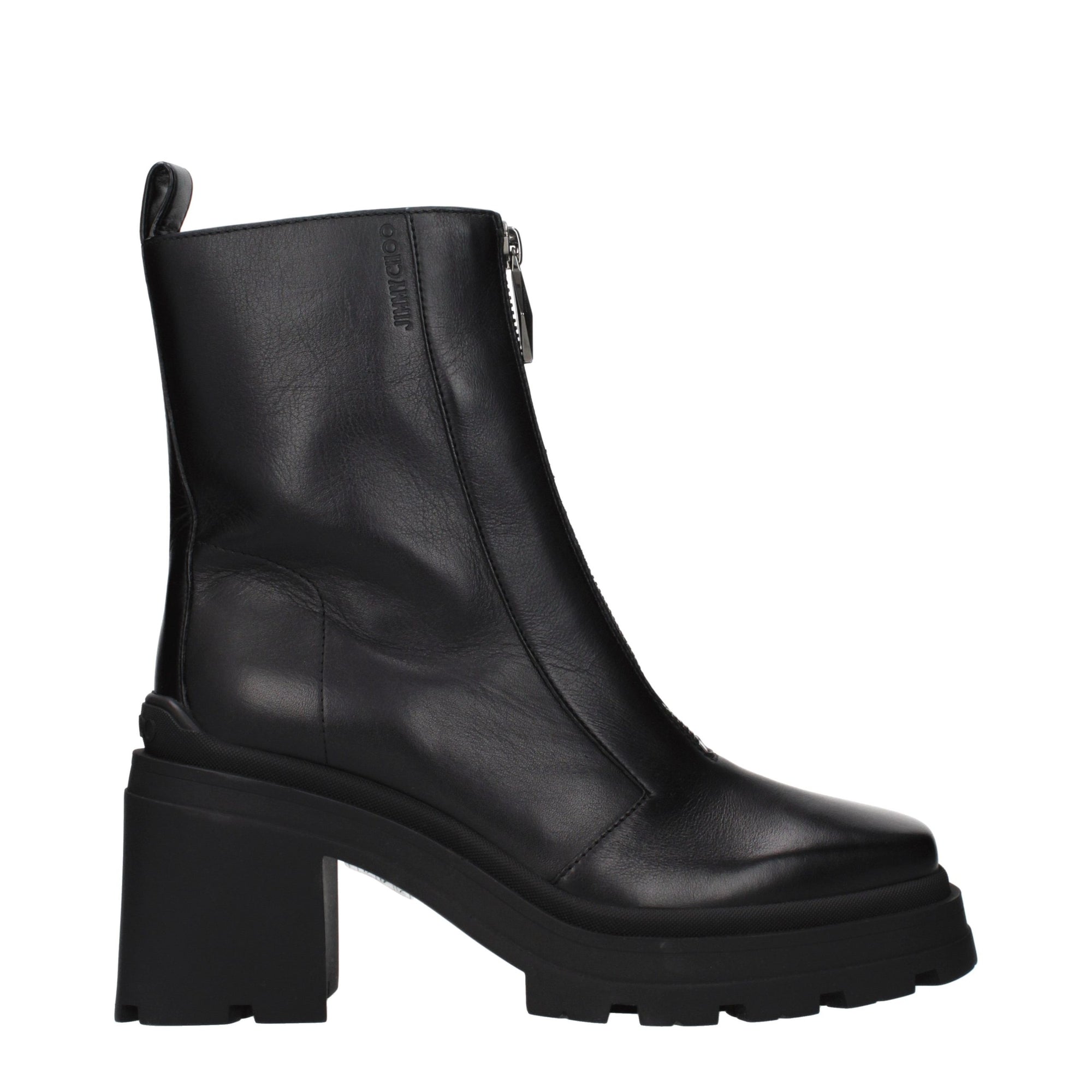 Jimmy Choo Eugienie 80 Leather Ankle Boots - Black