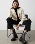 Jimmy Choo Eugienie 80 Leather Heeled Ankle Boots - Black