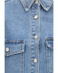 Ella Light Wash Longline Denim Shirt