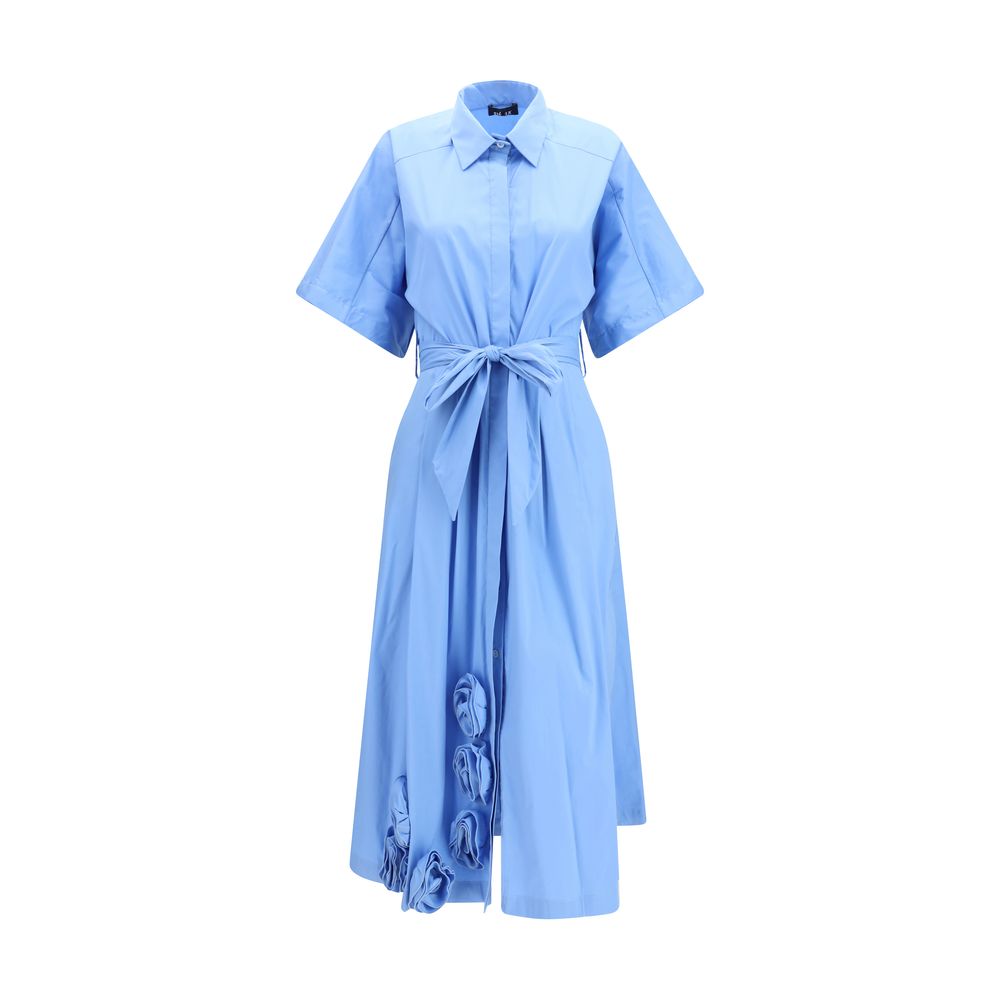 Ella Roses Chemisier Shirt Dress - Ceruelan Blue