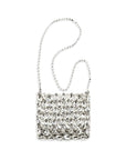 Self-Portrait Crystal Embellished Mesh Pouch & Shoulder Bag - Silver