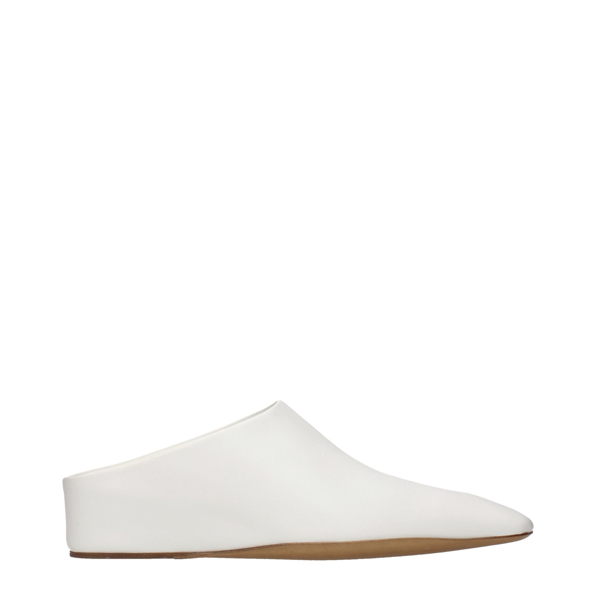 Jil Sander Leather Mules - White