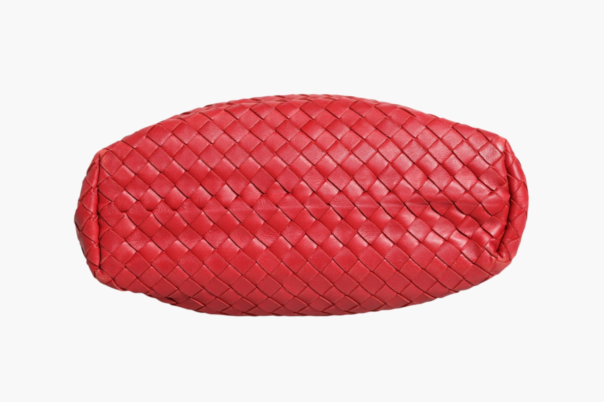 Bottega Veneta Intrecciato Leather Tote Bag - Red