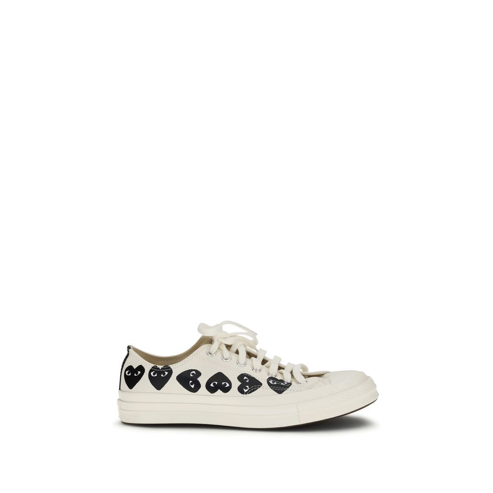 Comme Des Garçons Play x Converse Canvas Low Top Sneakers - White
