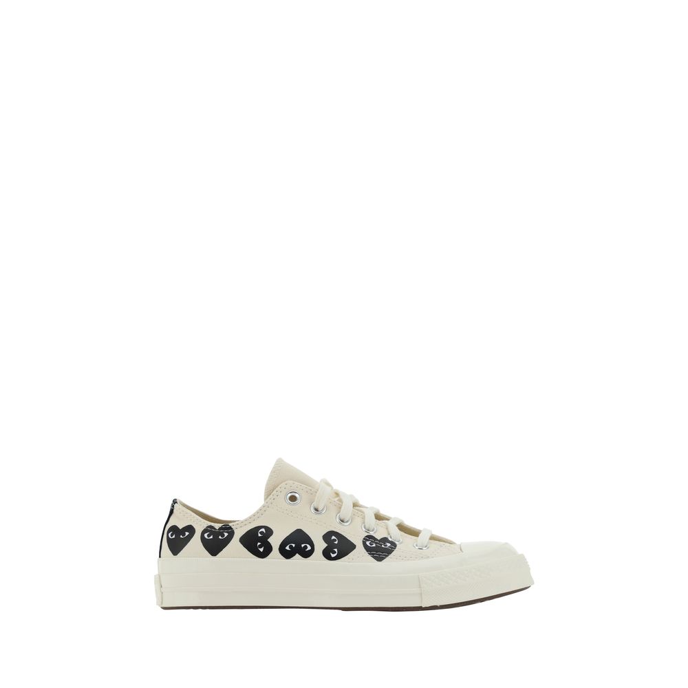 Comme Des Garçons Play x Converse Canvas Low Top Sneakers - White