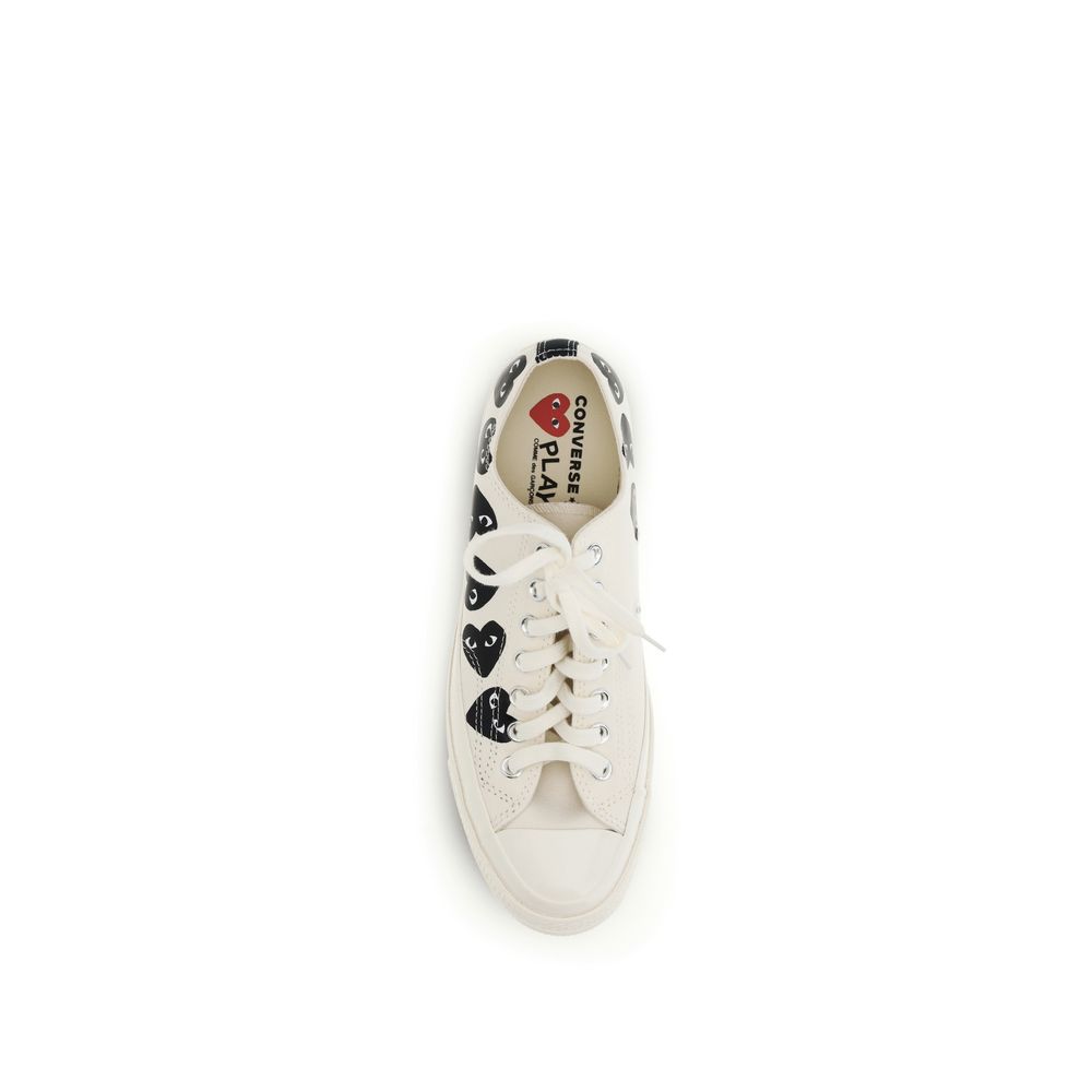 Comme Des Garçons Play x Converse Canvas Low Top Sneakers - White
