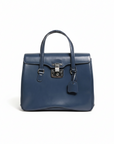 Gucci Smooth Leather Lady Lock Shoulder Bag - Blue