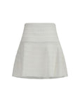 Self-Portrait Pointelle Knit Lace Mini Skirt - White