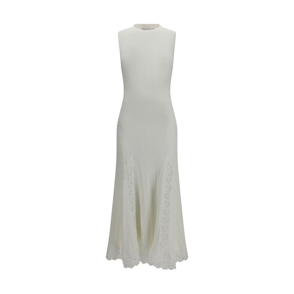 Self-Portrait Jewel Sleeveless Midi Dress - White